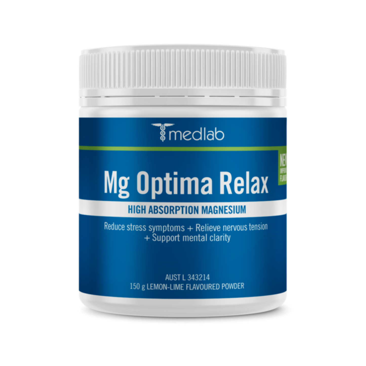 Medlab MG Optima Relax Lemon Lime Flavoured Powder 150g