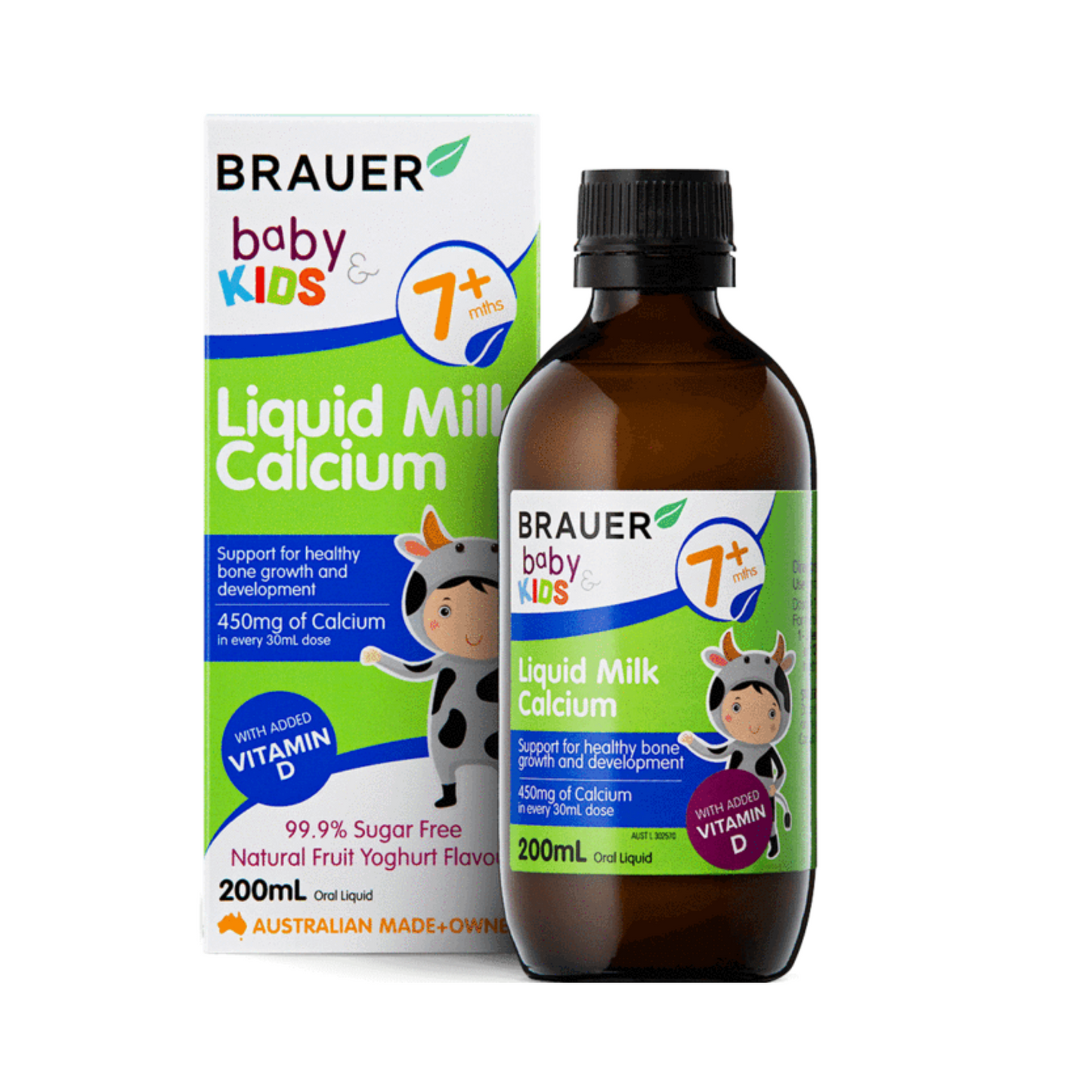 Brauer Baby & Kids Liquid Milk Calcium 200ml