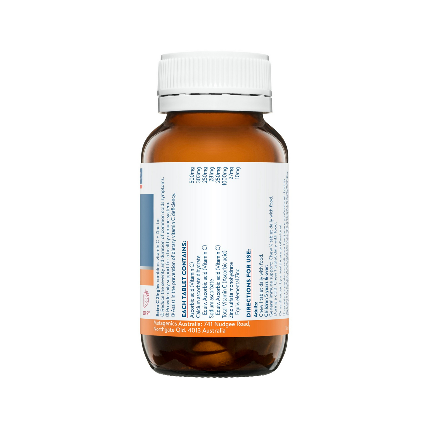Ethical Nutrients Extra C Zingles 50 Tablets
