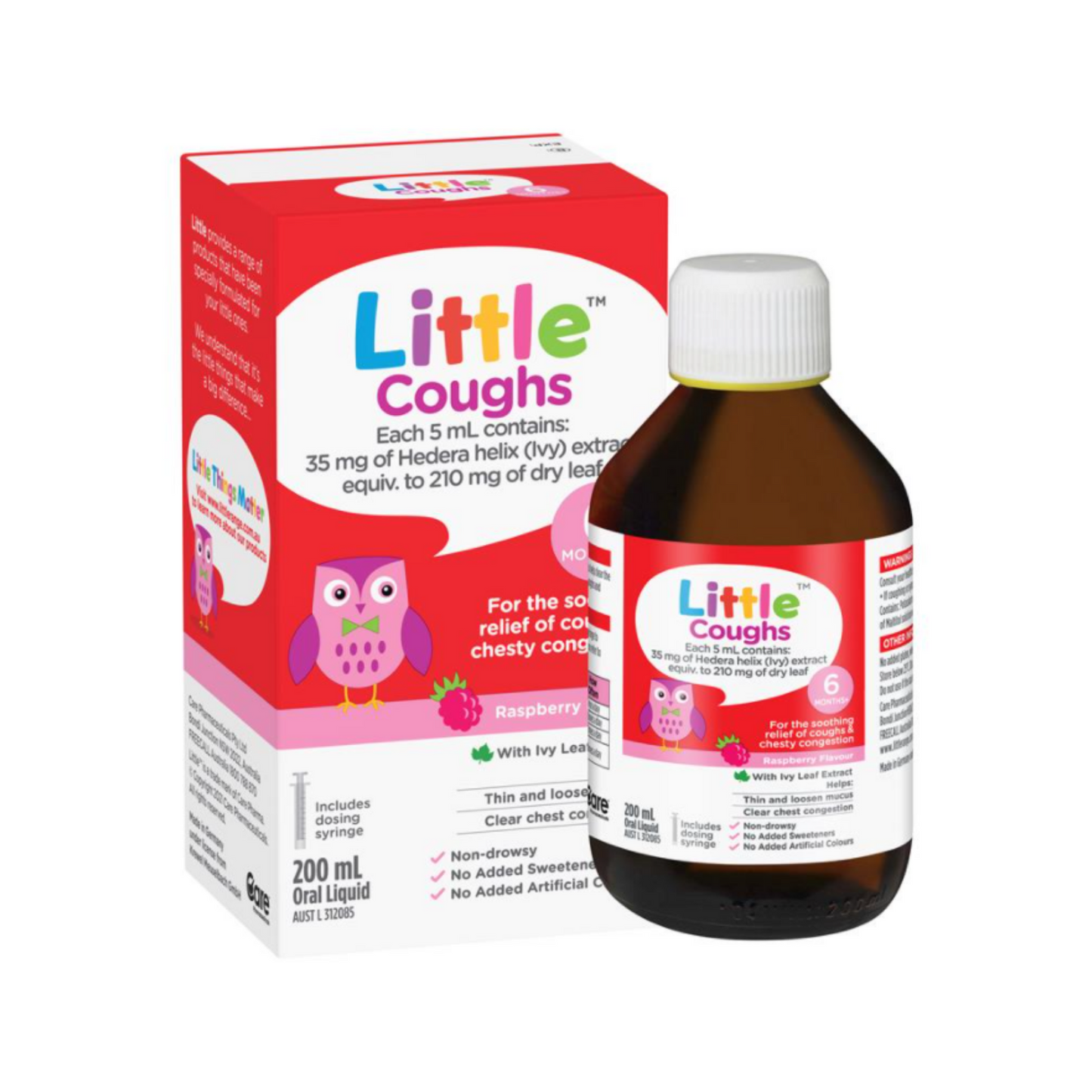 Little Coughs Oral Liquid Raspberry 200ml