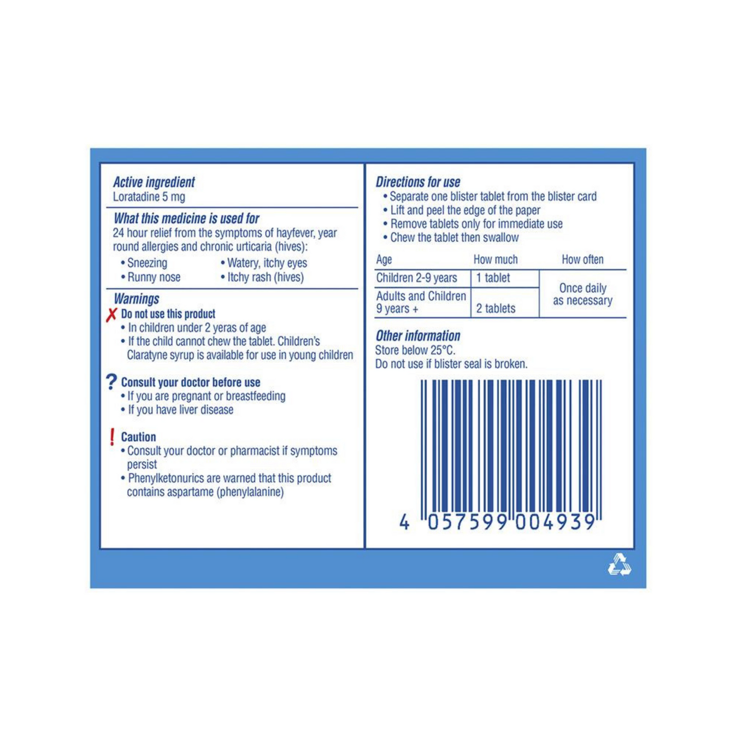 Children's Claratyne Grape Chewable 30 Tablets