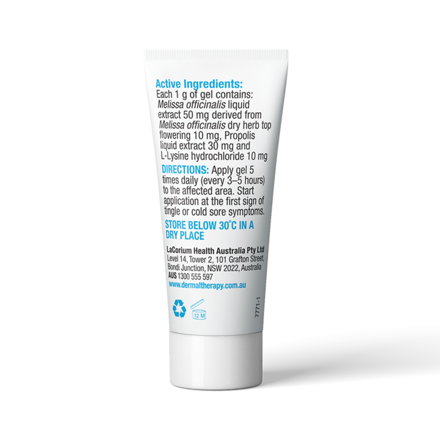 Dermal Therapy Cold Sore Lysine+ Gel 5g