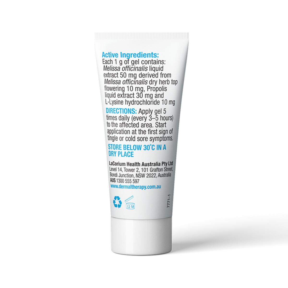 Dermal Therapy Cold Sore Lysine+ Gel 5g