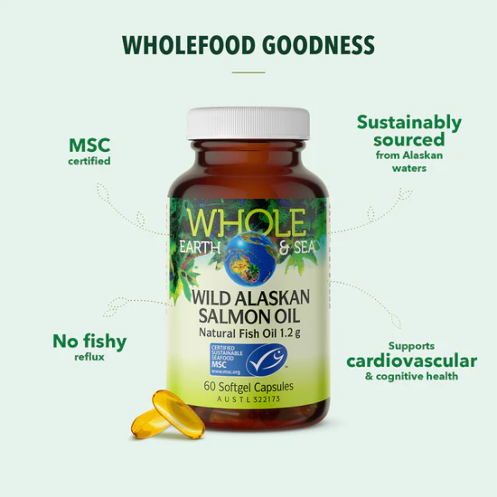 Whole Earth & Sea Wild Alaskan Salmon Oil 60 cap