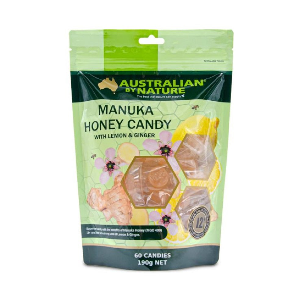 Australian By Nature Manuka Lemon & Ginger 60 Candy MGO 400