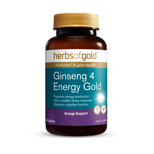 Herbs of Gold Ginseng 4 Energy Gold 60 Tablets