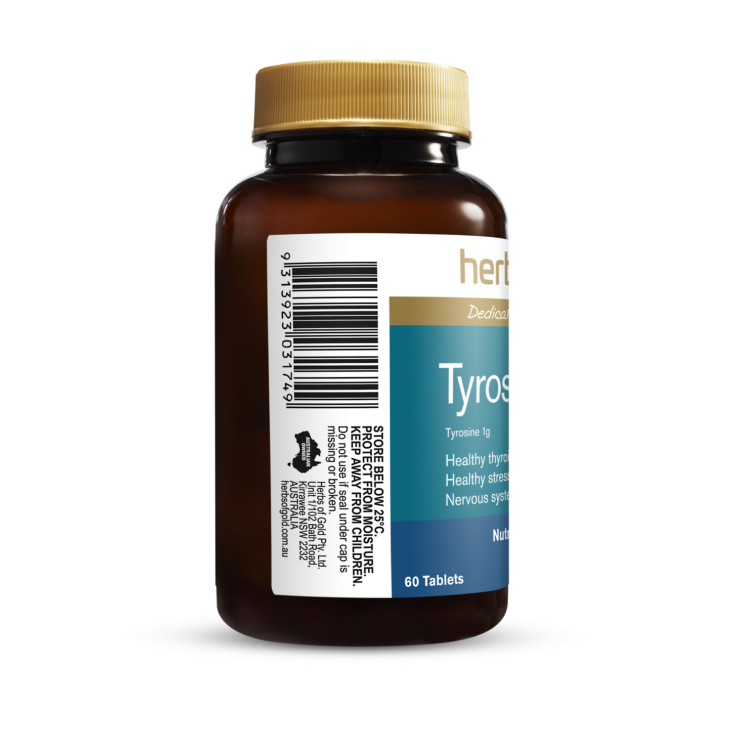 Herbs Of Gold Tyrosine 1000 60 Capsules