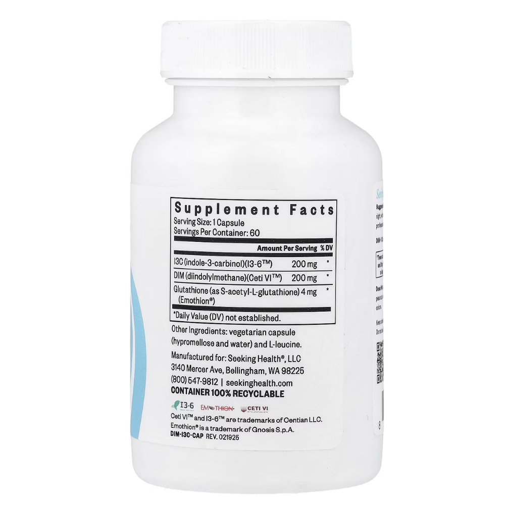 Seeking Health DIM + Indole-3-Carbinol (I3C)