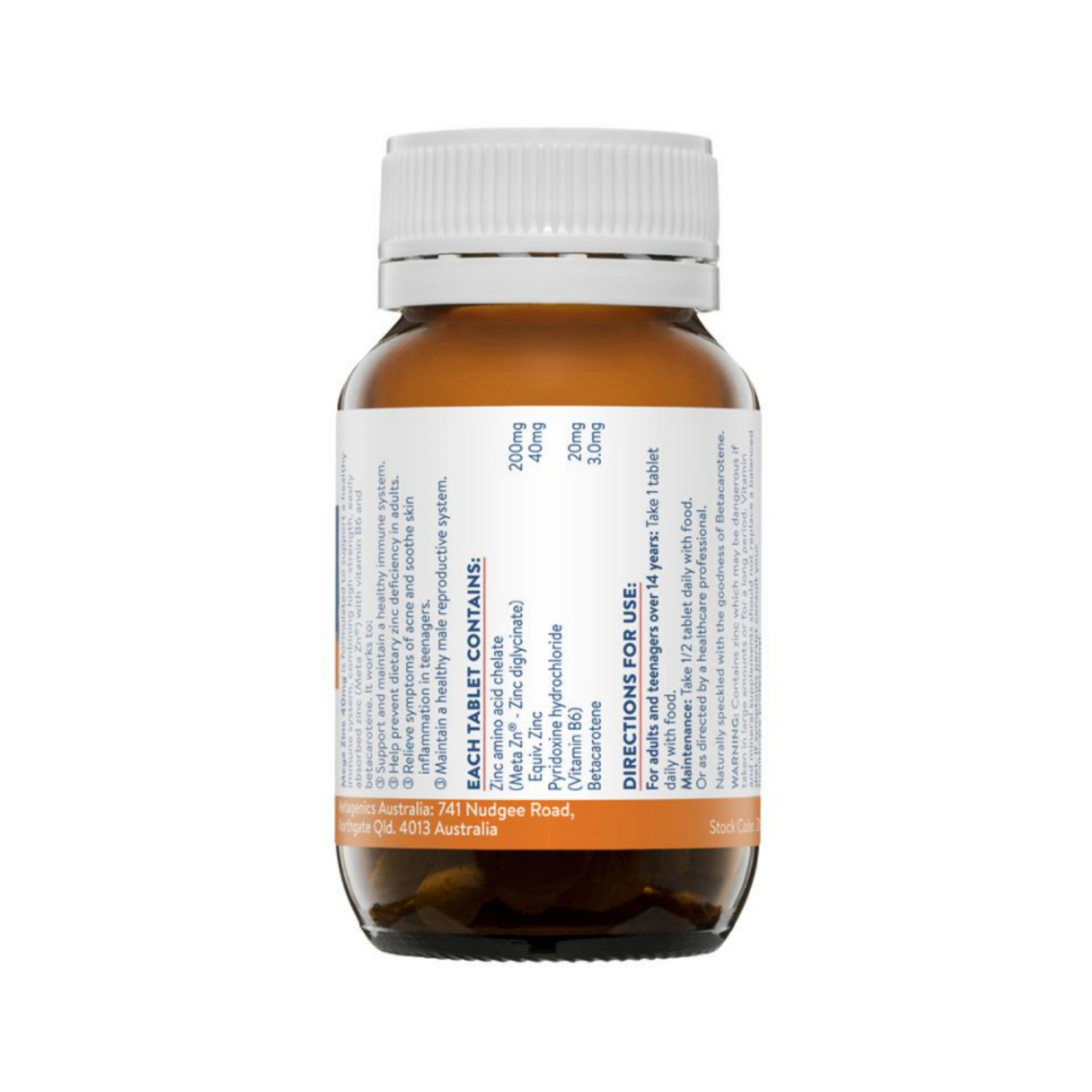 Ethical Nutrients Mega Zinc 40mg 120 