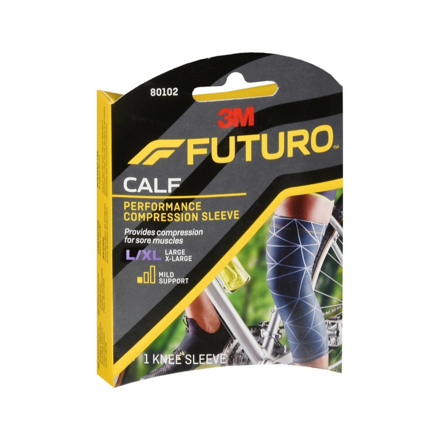 Futuro Performance Compression Knee Sleeve 80102EN, Large/X-Large