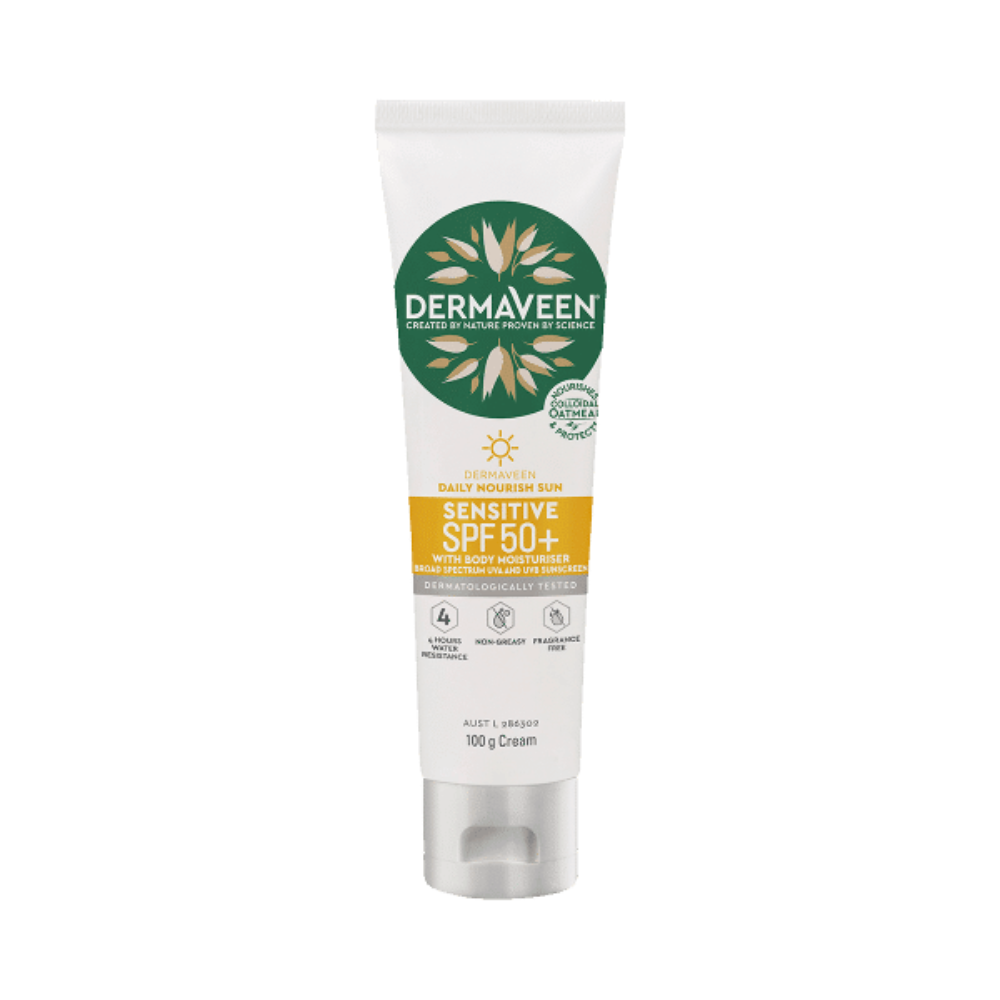 Dermaveen SPF 50+ Daily Nourish Sun Sensitive With Body Moisturiser 100g