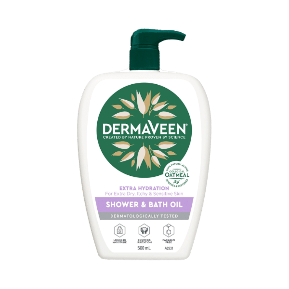 DermaVeen Extra Hydration Shower & Bath Oil 500ml