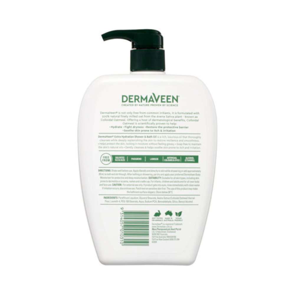 DermaVeen Extra Hydration Shower & Bath Oil 1L