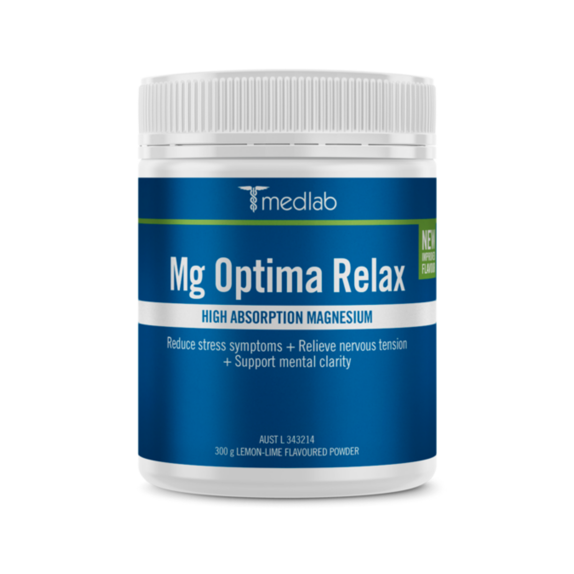 Medlab MG Optima Relax Lemon Lime Flavoured Powder 300g