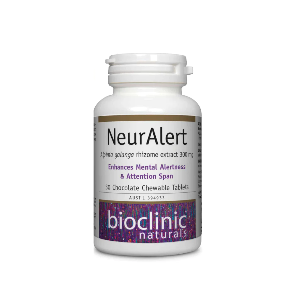 BioClinic Naturals NeurAlert 30 Chocolate Chewable Tablets