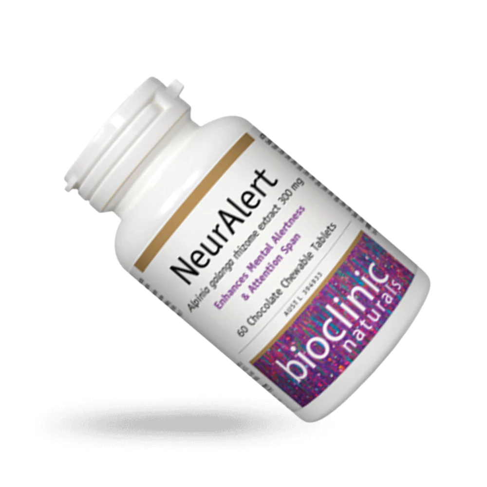 BioClinic Naturals NeurAlert 60 Chocolate Chewable Tablets