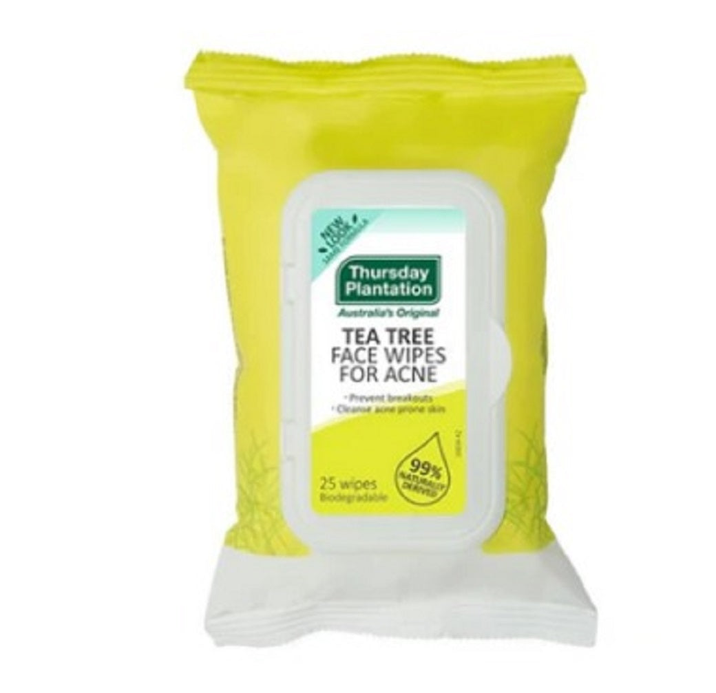 Thursday Plantation Tea Tree Face Wipes For Acne (25 Wipes)