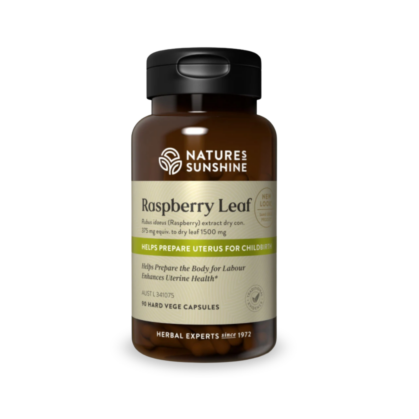 Nature's Sunshine Raspberry Leaf 90 Vege Hard Capsules