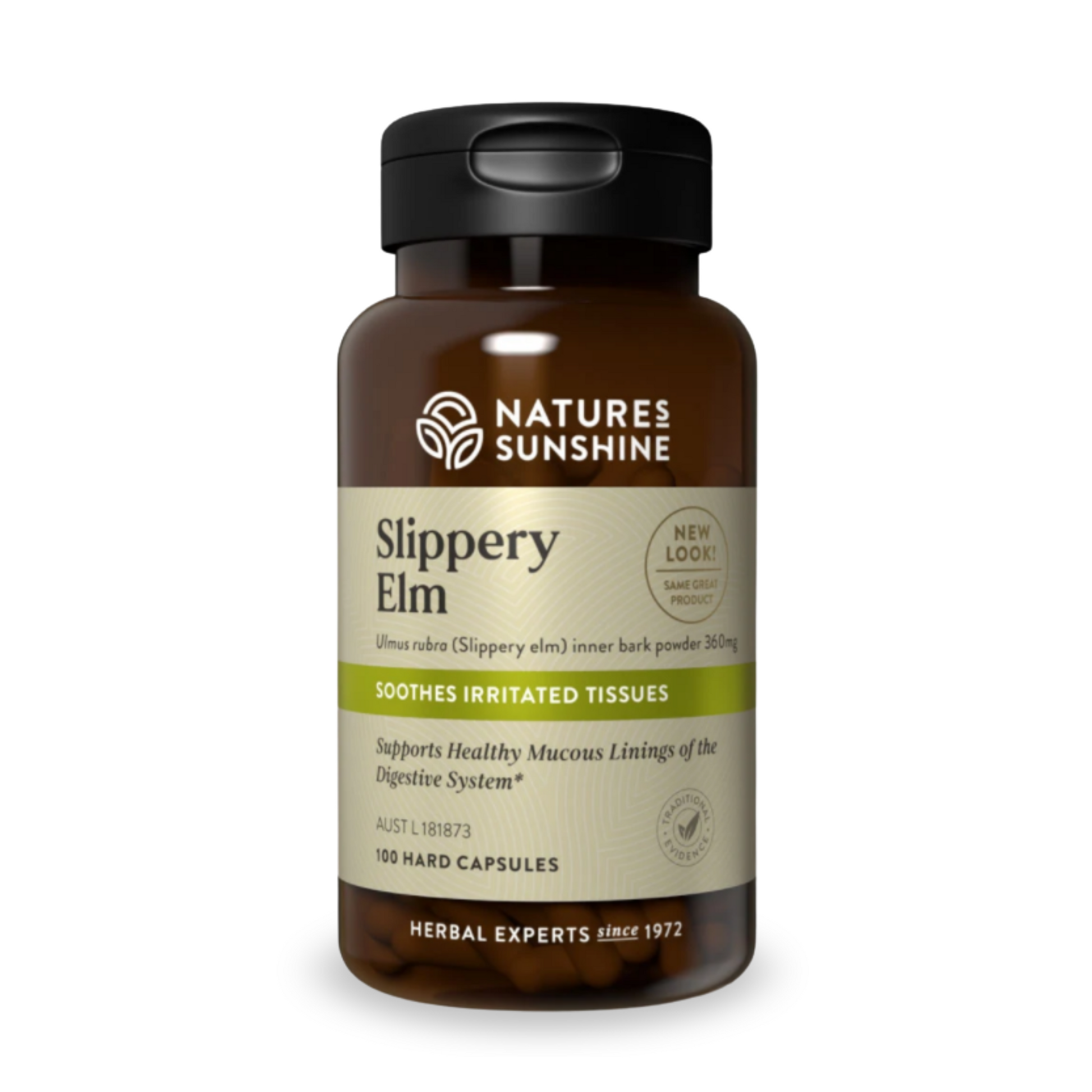 Nature's Sunshine Slippery Elm 100 Hard Capsules