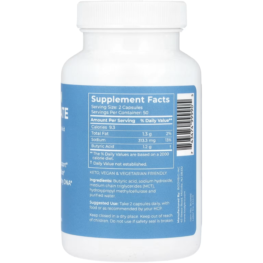 BodyBio Sodium Butyrate 100c