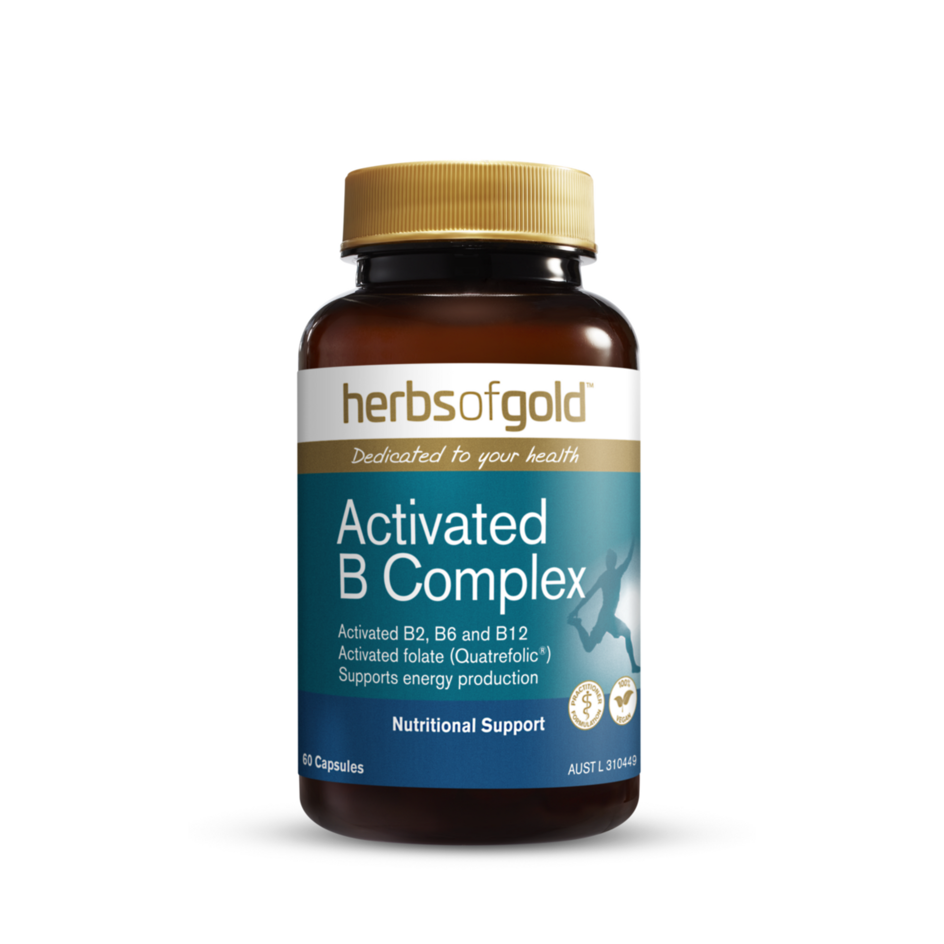 Herbs of Gold Activated B Complex 60 Capsules