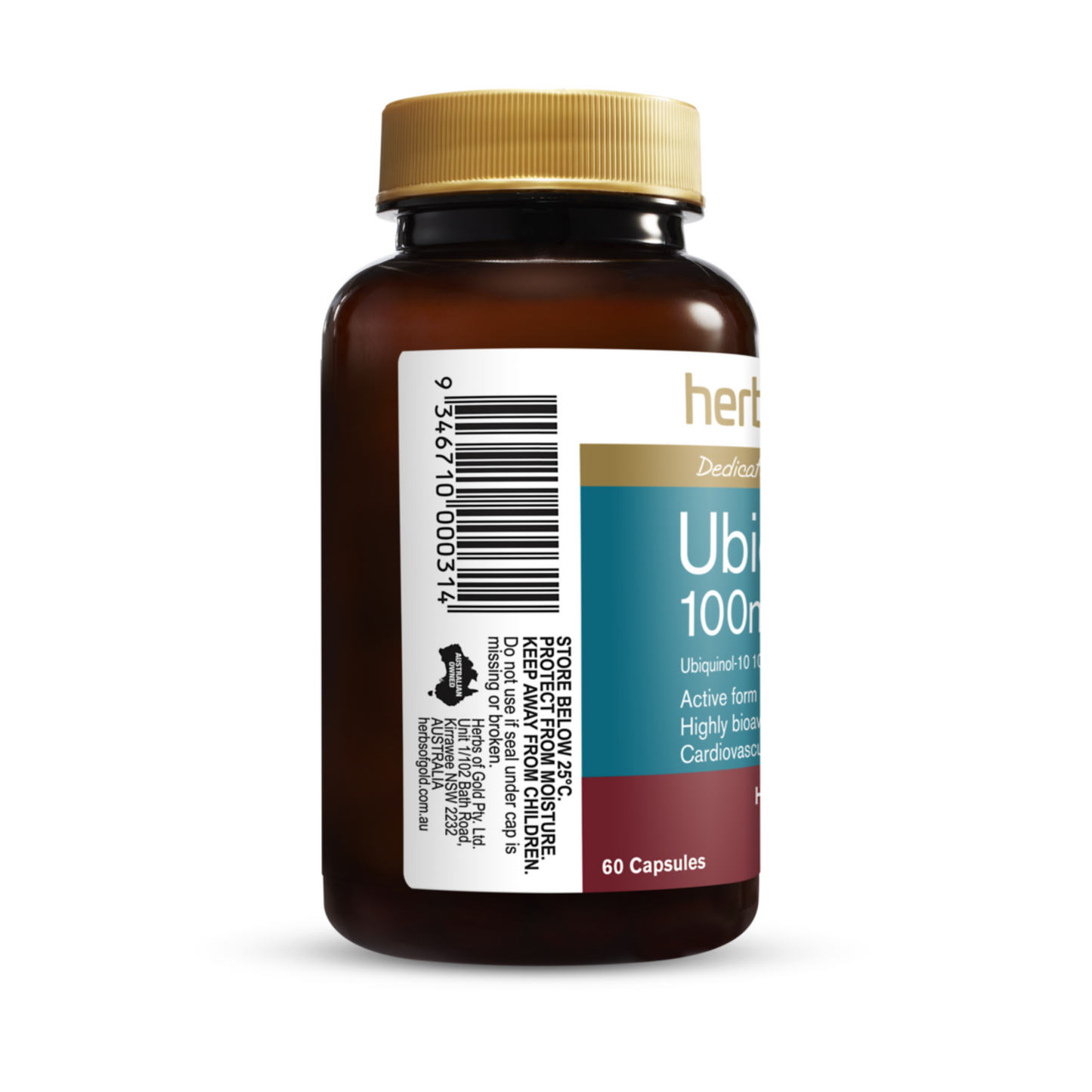 Herbs of Gold Ubiquinol 100mg 30 Capsules