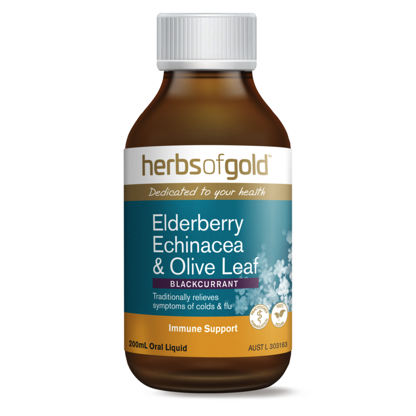 Herbs of Gold Elderberry Echinacea & Olive Leaf 100ml