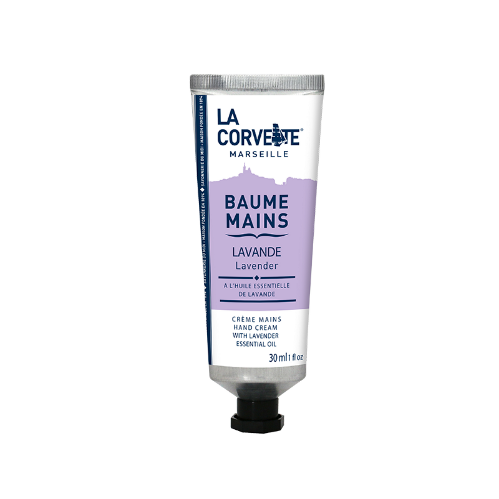 La Corvette Marseille hand cream with Lavender flower & organic olive oil 30ml