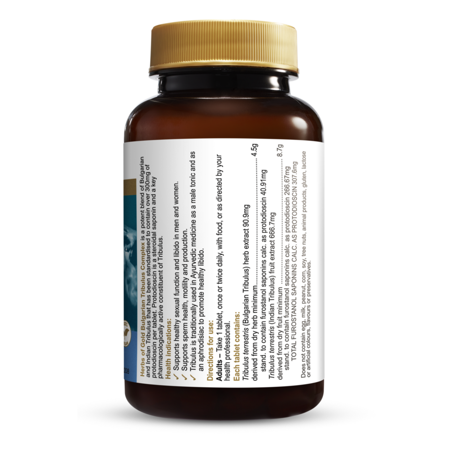 Herbs Of Gold Bulgarian Tribulus Complex 30 Tablets 