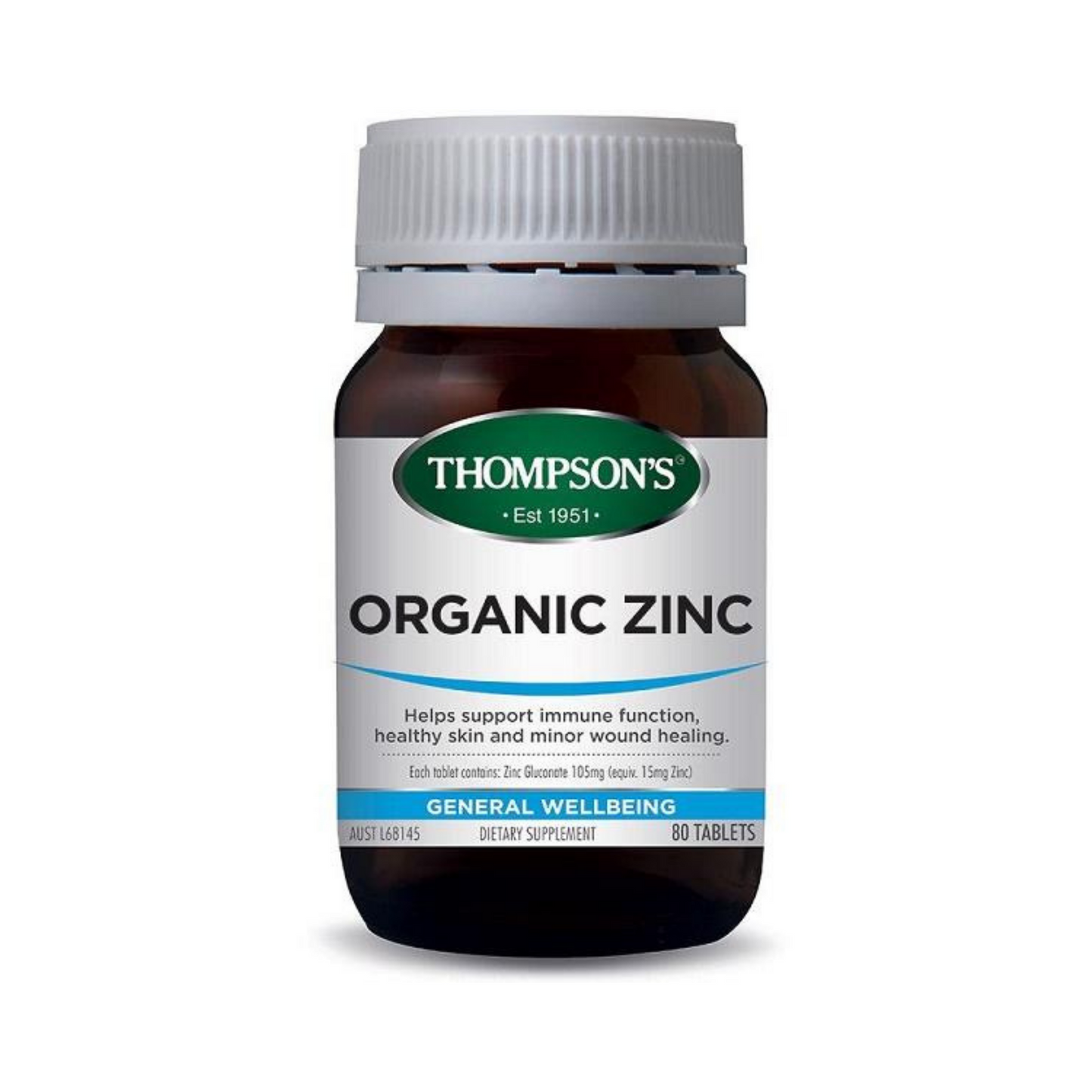 Thompsons Organic Zinc 80 Tablets