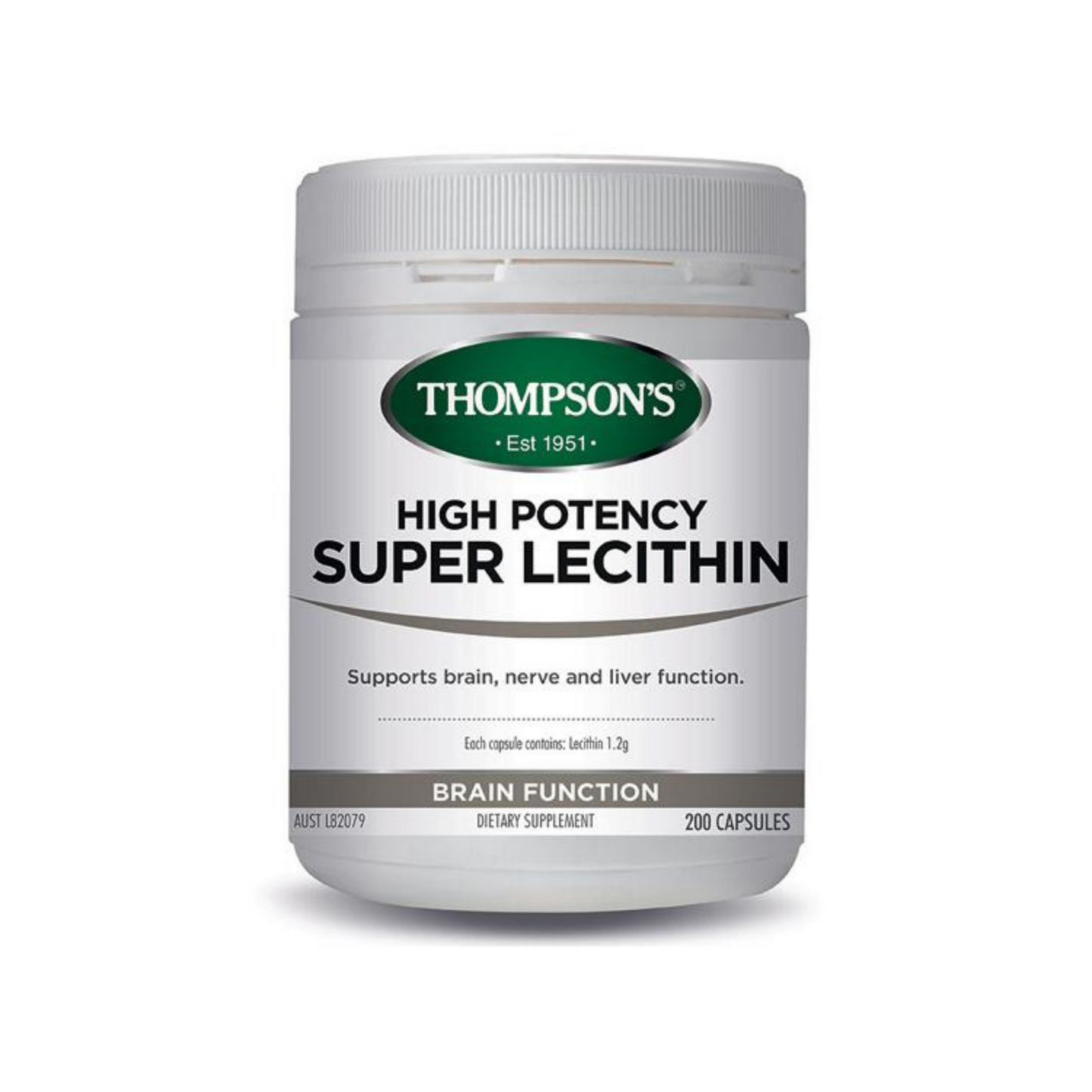 Thompsons High Potency Super Lecithin 200 Capsules