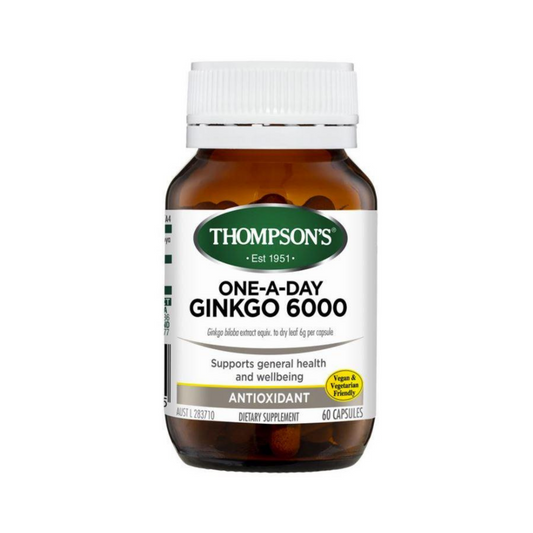 Thompsons One-A-Day Ginkgo Biloba 6000mg 60 Capsules