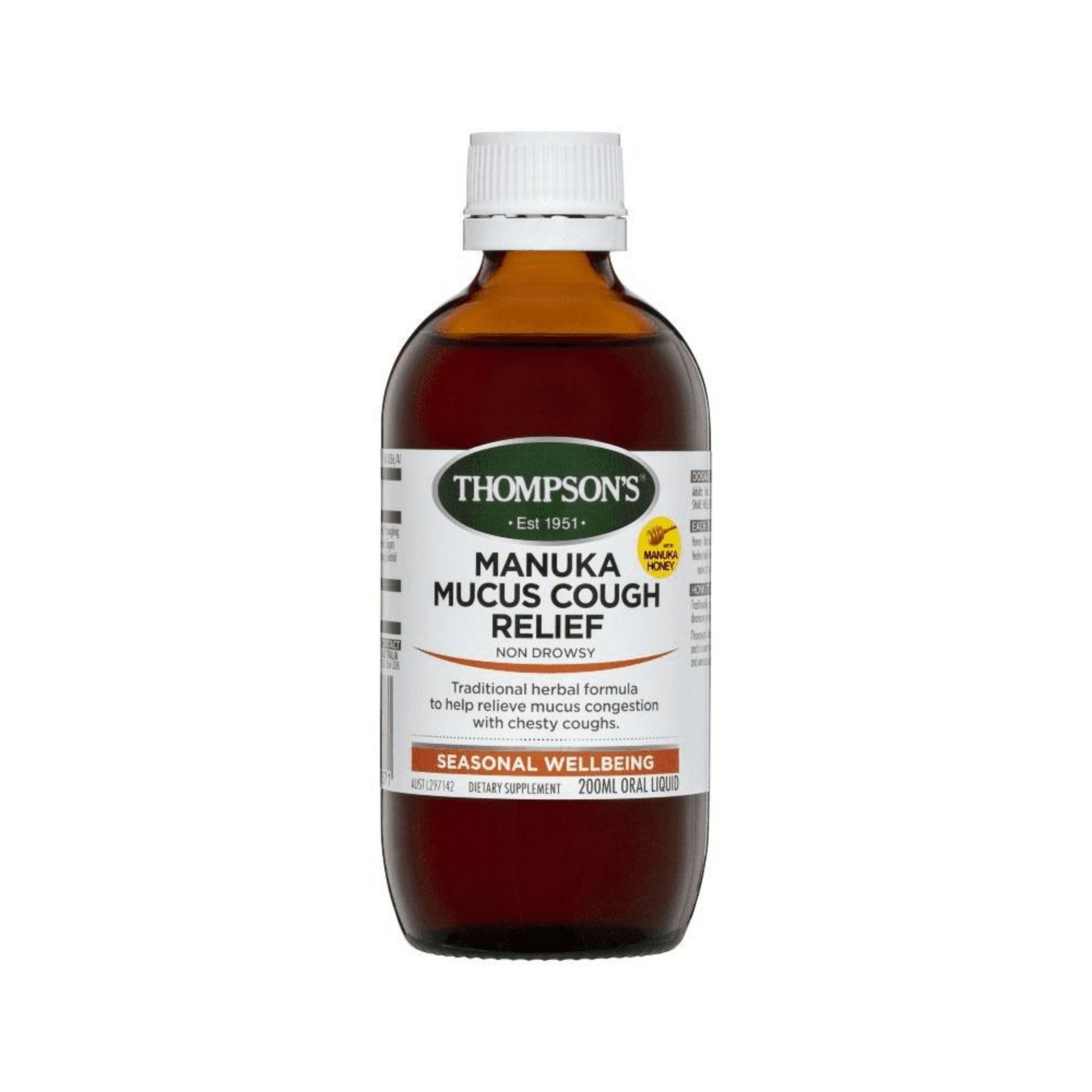 Thompsons Manuka Mucus Cough Oral Liquid 200ml