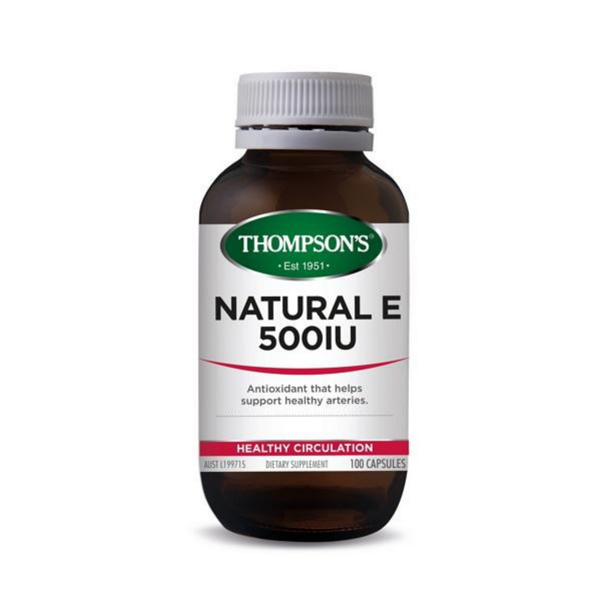 Thompsons Natural E 500iu 100 Capsules