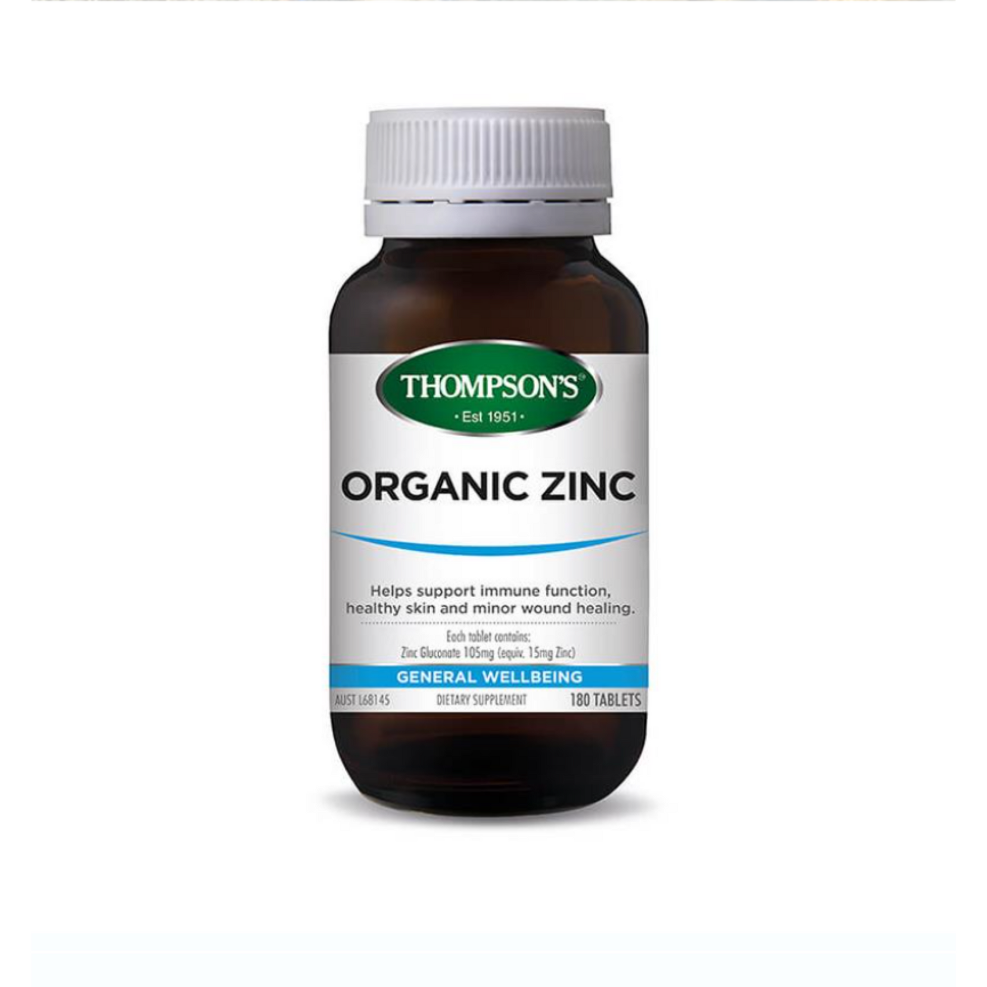 Thompsons Organic Zinc 180 Tablets