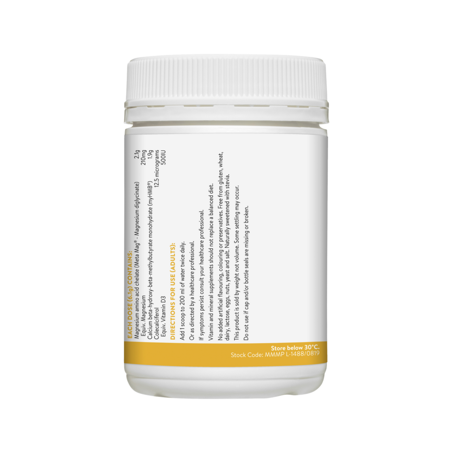 Ethical Nutrients Mega Magnesium Muscle Plus Powder Tangerine 135g