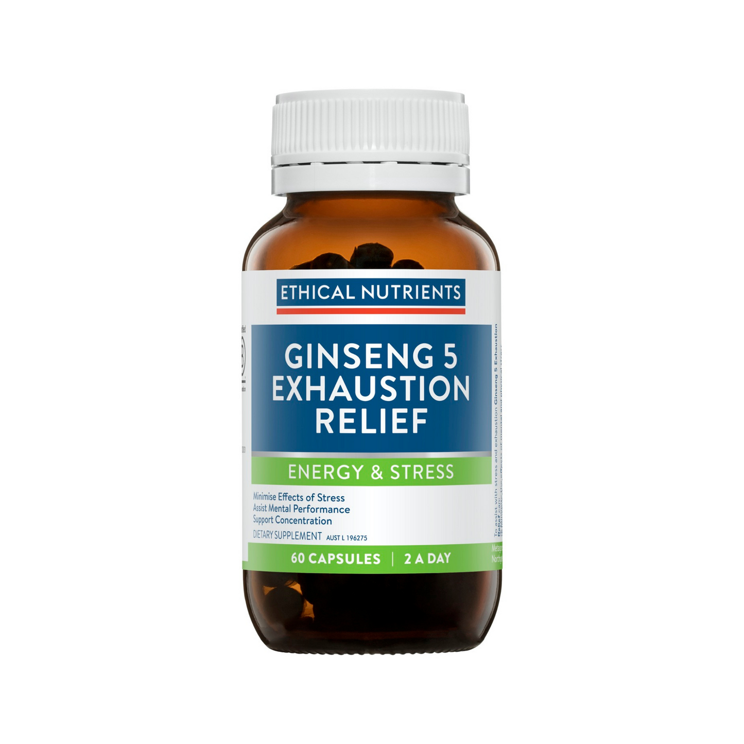 Ethical Nutrients Ginseng 5 Exhaustion Relief 60 Capsules