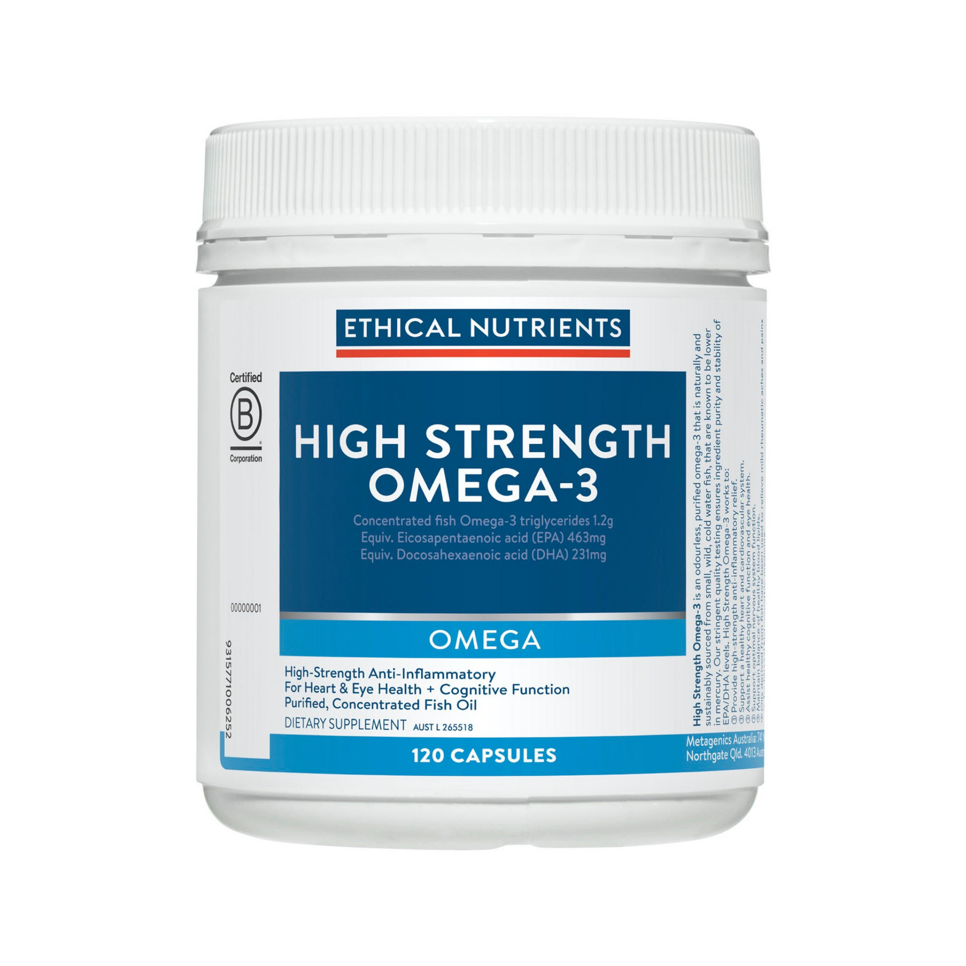 Ethical Nutrients High Strength Omega-3 120 Capsules