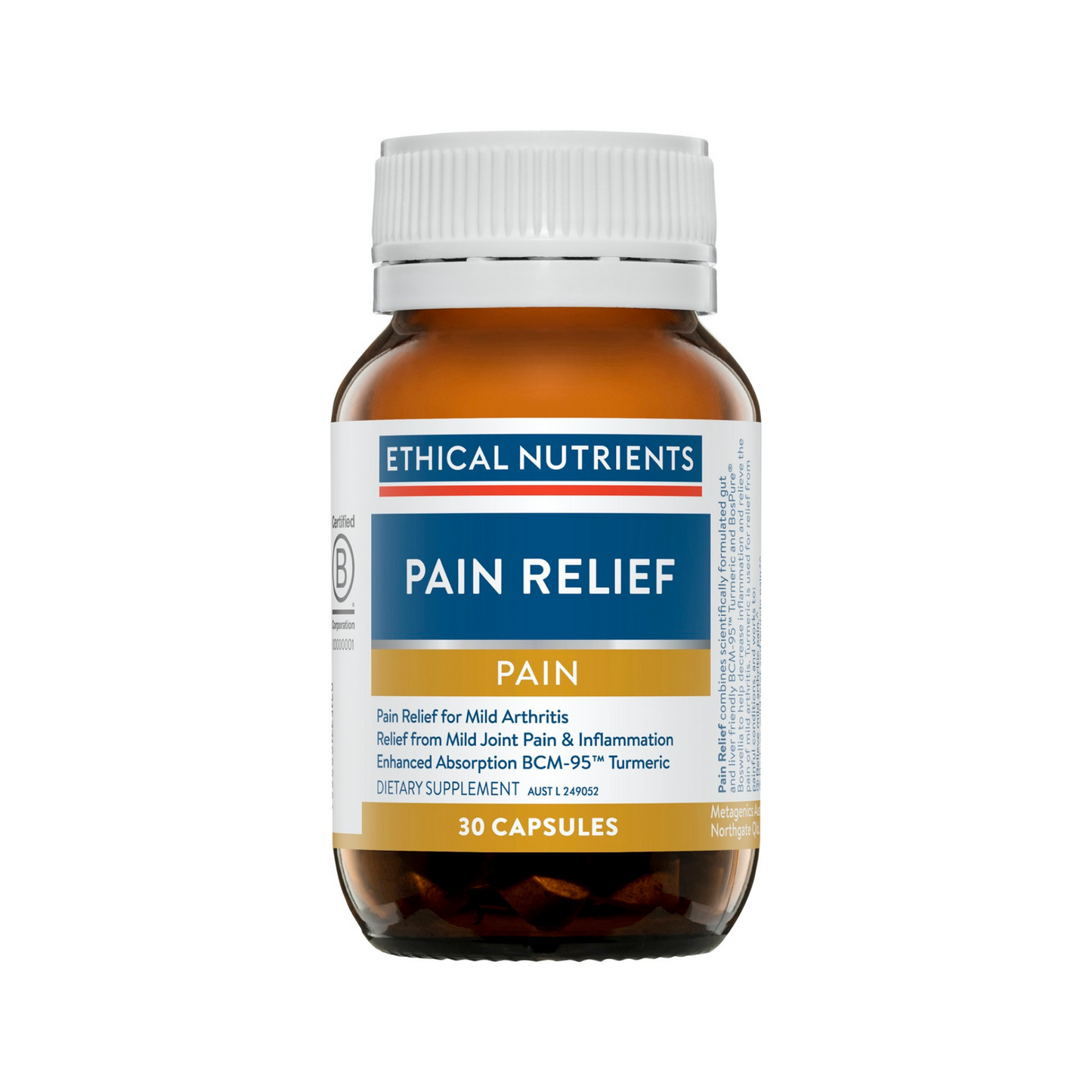 Ethical Nutrients Pain Relief 30 Capsules