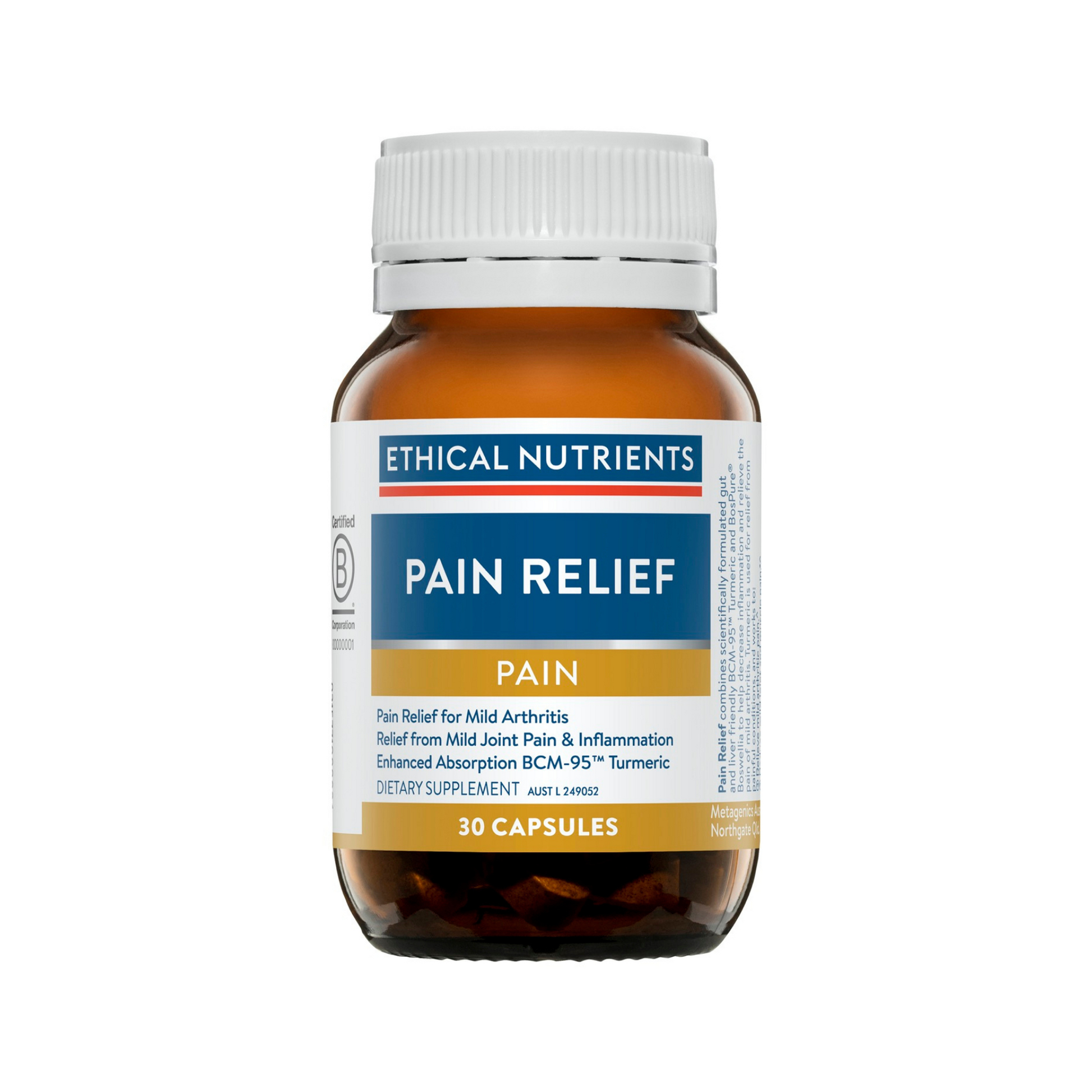 Ethical Nutrients Pain Relief 30 Capsules