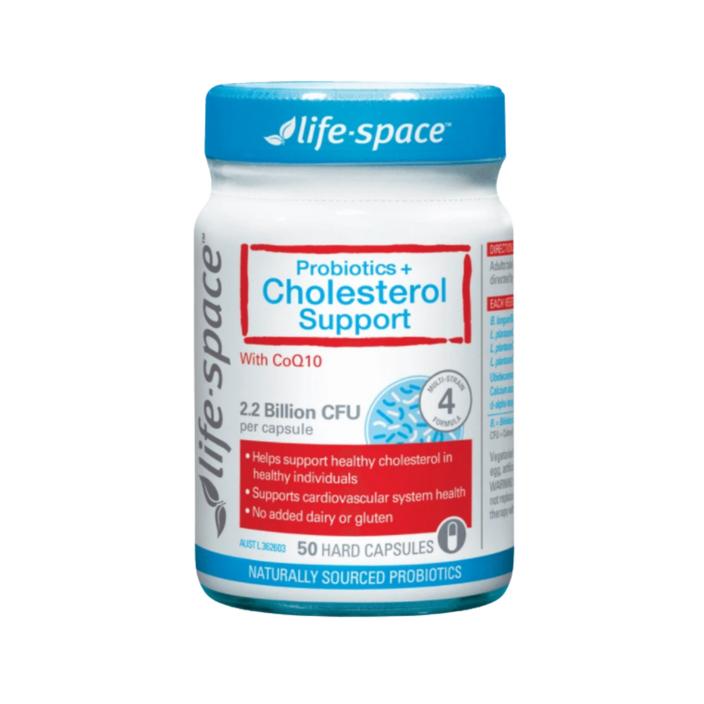 Life Space Probiotics+ Cholesterol Support 50 Capsules