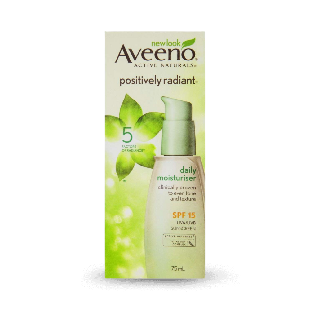 Aveeno Positively Radiant Daily Moisturiser SPF15 75 mL