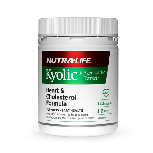 Nutralife Kyolic Aged Garlic Extract Heart & Cholesterol Formula 120 Capsules