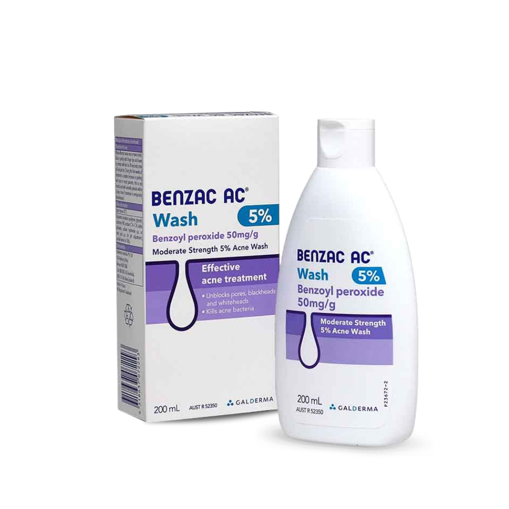 Benzac AC Moderate Strength 5% Acne Wash 200ml