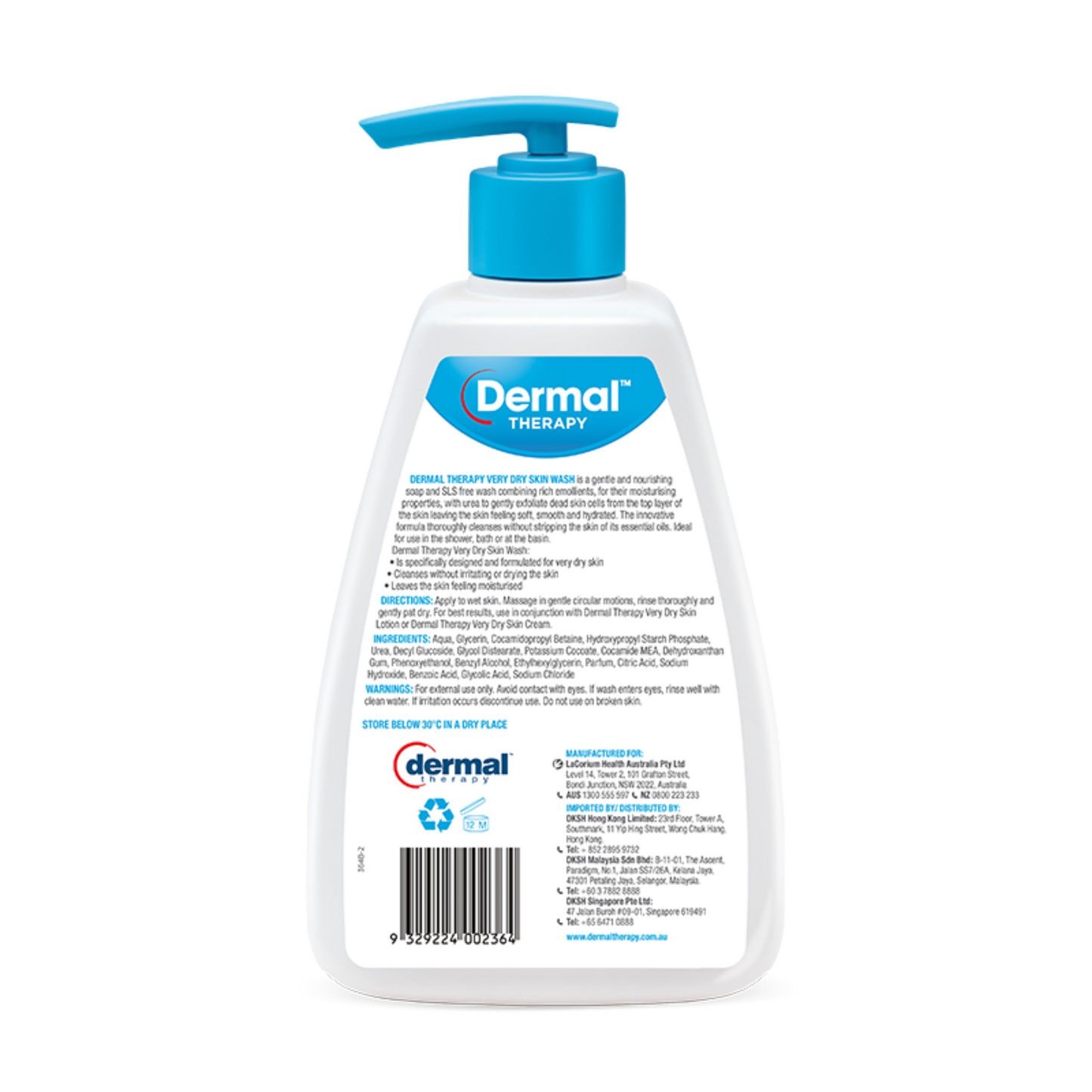 Dermal Therapy Very Dry Skin Wash 1L