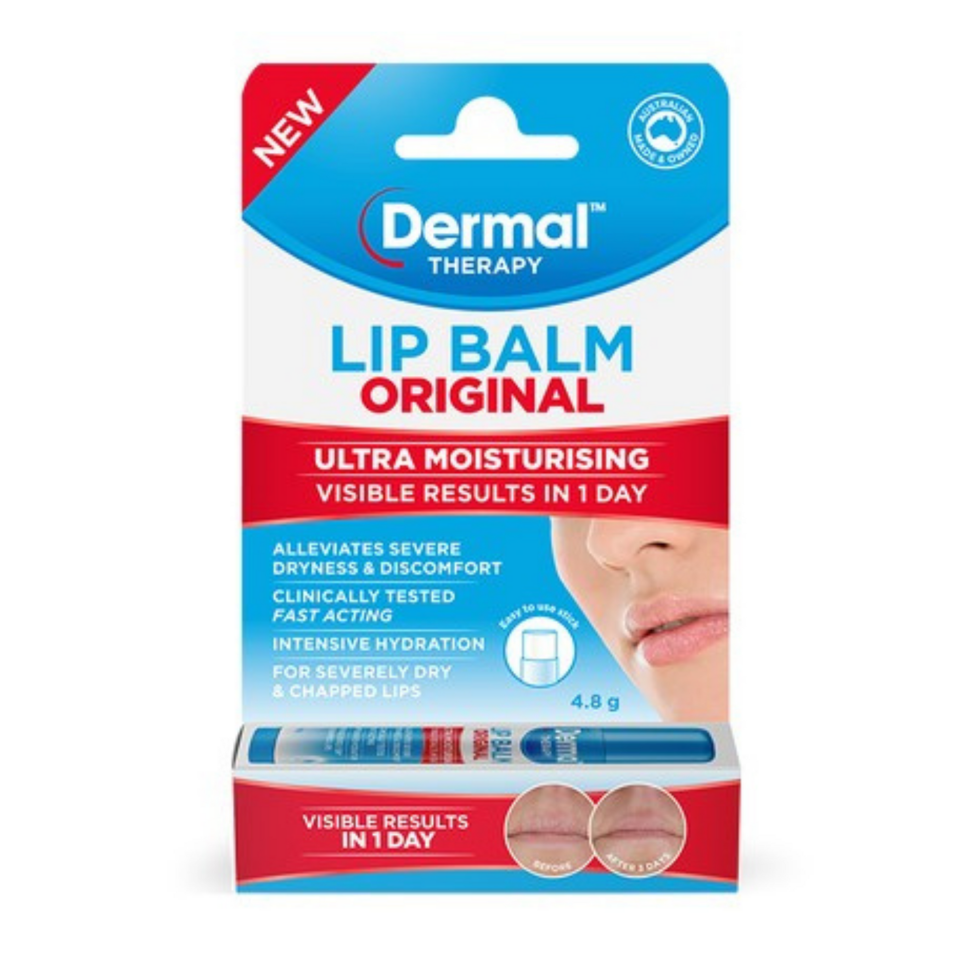 Dermal Therapy Lip Balm Original Stick 4.8g