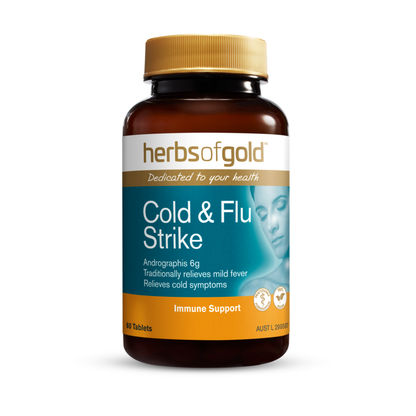 Herbs of gold Cold & Flu Strike 30 Tablets